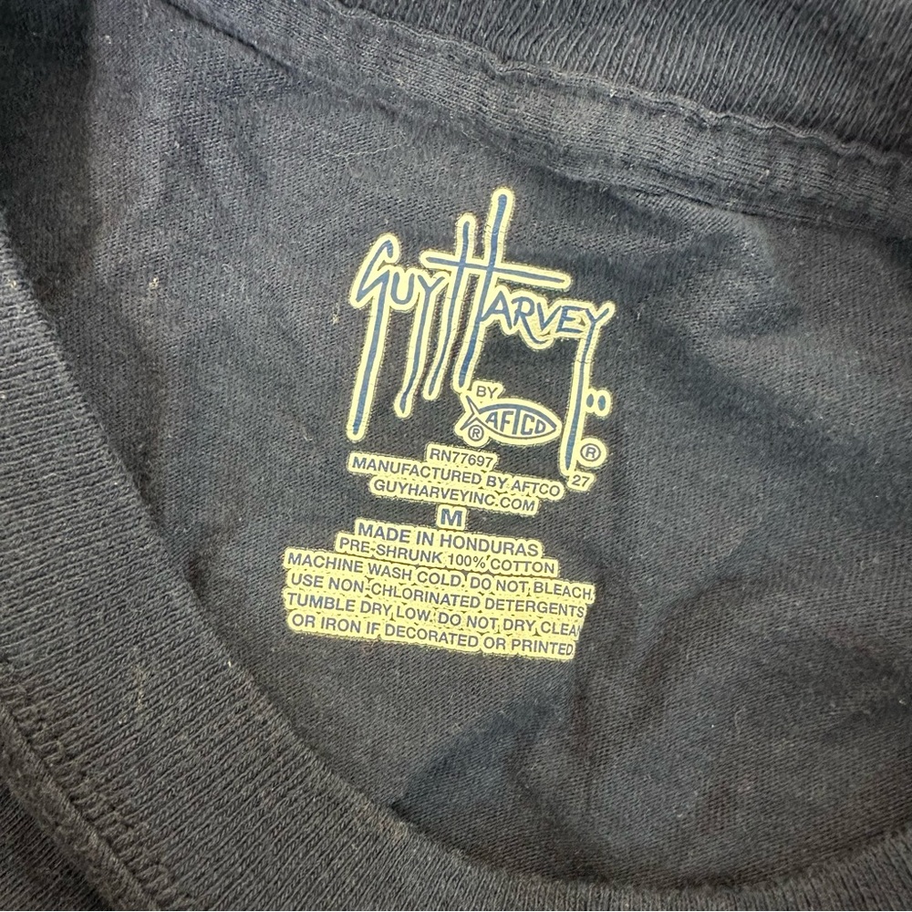 Guy Harvey Navy Long Sleeve T-Shirt - Picture 3 of 5